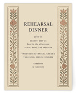 Botanical Tapestry Foil-Pressed Rehearsal Dinner Cards
