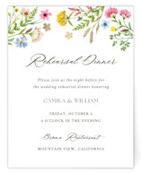 Bright Garden Foil-Pressed Rehearsal Dinner Cards