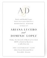 Foil-Pressed Rehearsal Dinner Cards