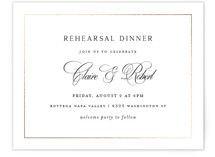 Foil-Pressed Rehearsal Dinner Cards