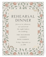 dancing in the garden Foil-Pressed Rehearsal Dinner Cards