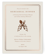 Equestrian Foil-Pressed Rehearsal Dinner Cards