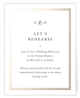 Timeless Together Foil-Pressed Rehearsal Dinner Cards