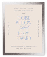 Threaded Foil-Pressed Rehearsal Dinner Cards