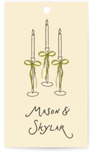 Candles Rehearsal Dinner Favor Tags