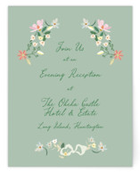 spring draped garland Reception Cards