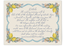 Amalfi Coast Wedding Reception Cards