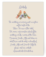 Artisan Wedding Reception Cards