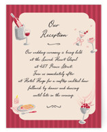 Velvet Cherry Reception Cards