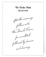 Hotel Reception Cards