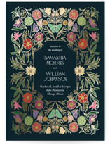 Gilded Tapestry Foil-Pressed Religious and Cultural Folded Wedding Programs