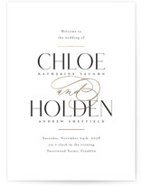 Foil-Pressed Religious and Cultural Folded Wedding Programs