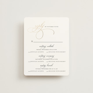 Elegant Flourish Foil-Pressed Multi-Event RSVP Cards