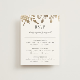 Stamped Florals Foil-Pressed Multi-Event RSVP Cards