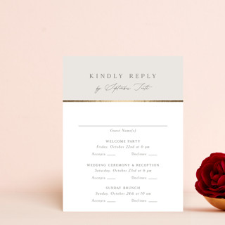 Sketched Botanical Foil-Pressed Multi-Event RSVP Cards