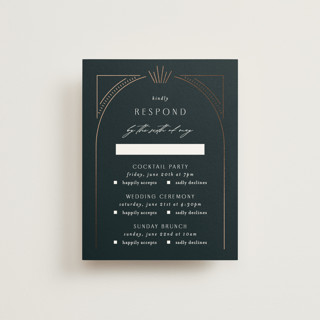 Art Deco Foil-Pressed Multi-Event RSVP Cards