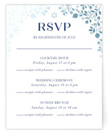 Pomegranate Floral Frame Foil-Pressed Multi-Event RSVP Cards