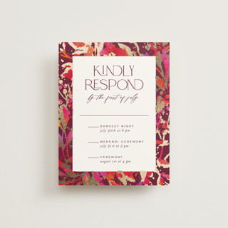 Bright abstract Foil-Pressed Multi-Event RSVP Cards