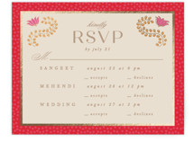 Indian garden Foil-Pressed Multi-Event RSVP Cards