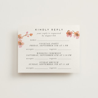 Love Blossom Foil-Pressed Multi-Event RSVP Cards
