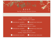Abstract Flora Foil-Pressed Multi-Event RSVP Cards