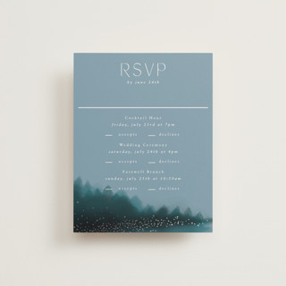 Forest Sparkle Foil-Pressed Multi-Event RSVP Cards