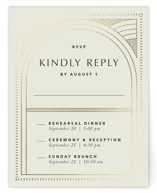 deco arch Foil-Pressed Multi-Event RSVP Cards