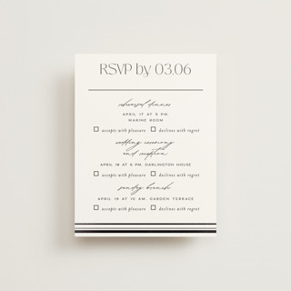 Black Tie Foil-Pressed Multi-Event RSVP Cards