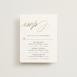 Love Foil-Pressed Multi-Event RSVP Cards
