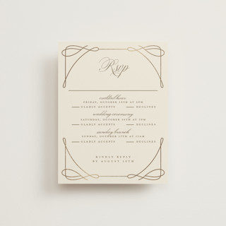 Simple Art Nouveau Foil-Pressed Multi-Event RSVP Cards