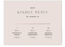 Deco Band Foil-Pressed Multi-Event RSVP Cards