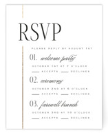 Linear Foil-Pressed Multi-Event RSVP Cards