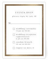 Framed Photo Foil-Pressed Multi-Event RSVP Cards