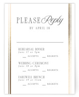 Side Stripe Foil-Pressed Multi-Event RSVP Cards