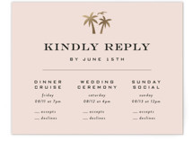 tropical getaway Foil-Pressed Multi-Event RSVP Cards