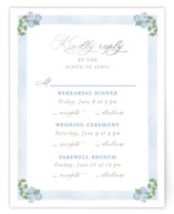 Pillowy border Foil-Pressed Multi-Event RSVP Cards
