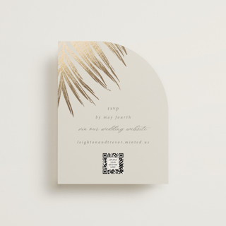 Gilded Palm Foil-Pressed RSVP Online Enclosure Cards