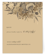 Happiness Foil-Pressed RSVP Online Enclosure Cards