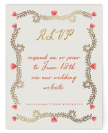 Chantilly Foil-Pressed RSVP Online Enclosure Cards