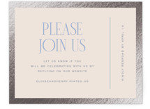 Threaded Foil-Pressed RSVP Online Enclosure Cards