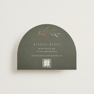Botanical Arches Foil-Pressed RSVP Online Enclosure Cards