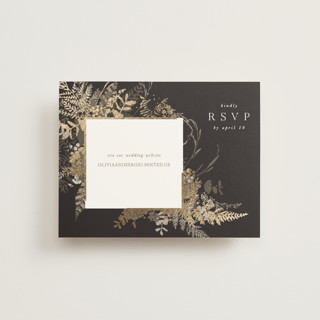 Garden Foil-Pressed RSVP Online Enclosure Cards