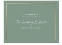 Elegant Lillies Foil-Pressed RSVP Online Enclosure Cards