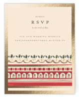 Indian Elephant Foil-Pressed RSVP Online Enclosure Cards