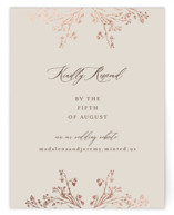 Shining Florals Foil-Pressed RSVP Online Enclosure Cards