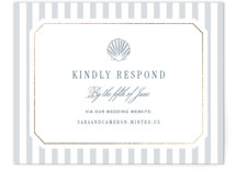 Seashore Foil-Pressed RSVP Online Enclosure Cards
