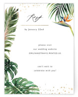 Our Paradise Foil-Pressed RSVP Online Enclosure Cards