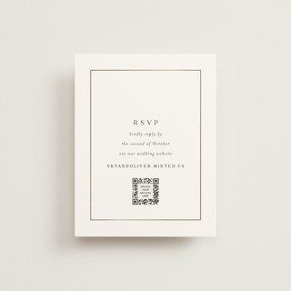Bianca Foil-Pressed RSVP Online Enclosure Cards