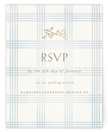 salt and ivory Foil-Pressed RSVP Online Enclosure Cards
