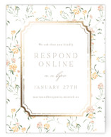 Victorian Trellis Foil-Pressed RSVP Online Enclosure Cards